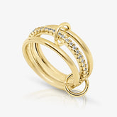 Stacked Linked Crystal Band Ring