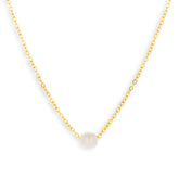 Single Pearl Drop Necklace