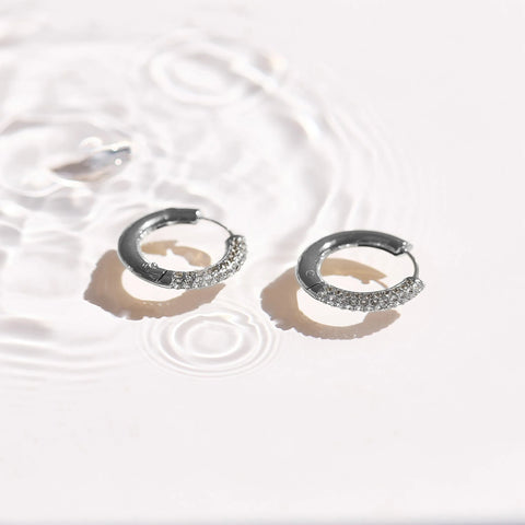 Crystal Pave Statement Hoops