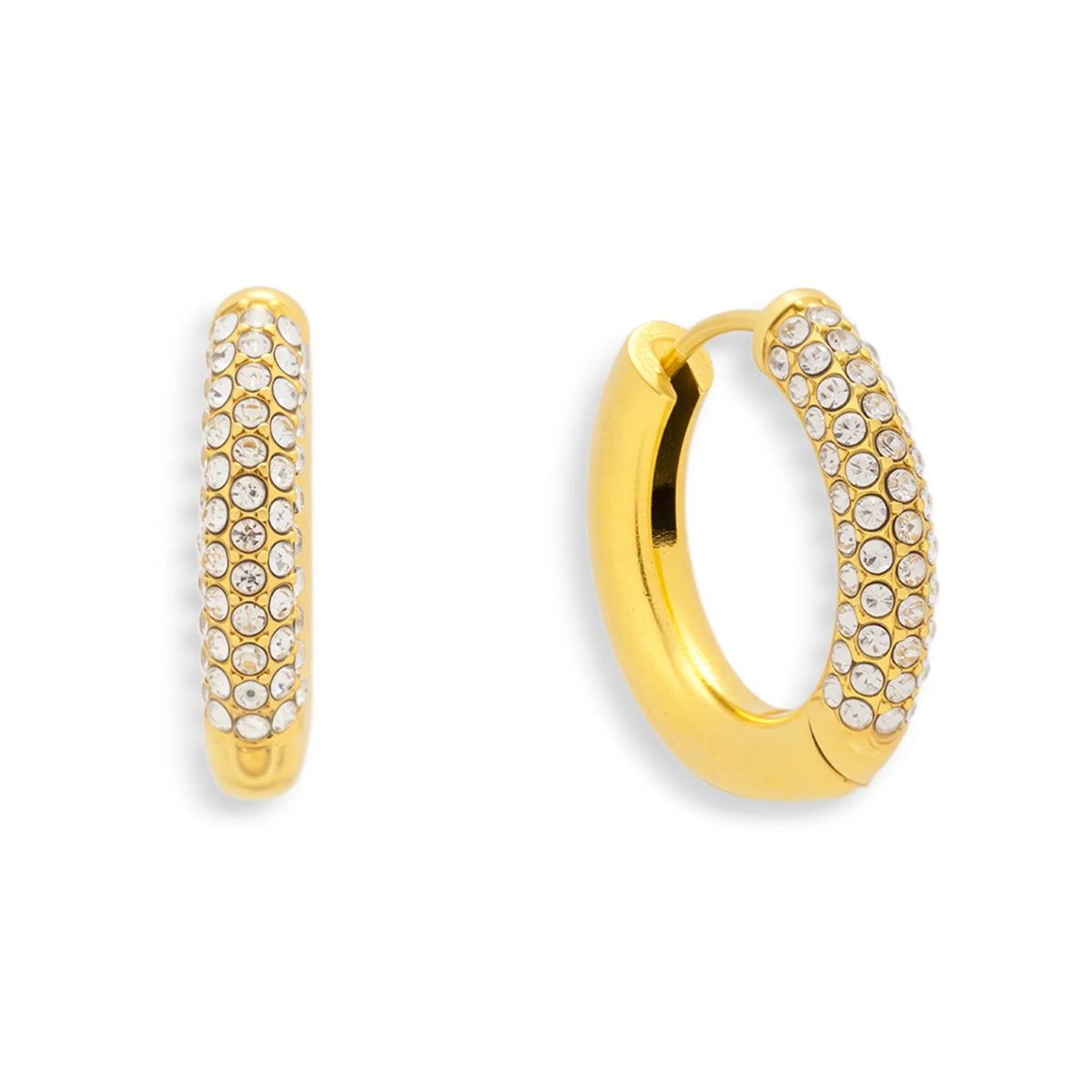 Crystal Pave Statement Hoops