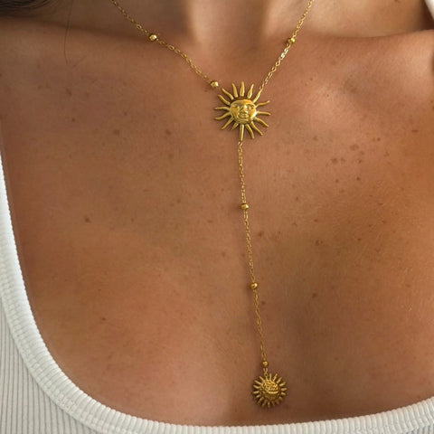 Sunny Glow Lariat Necklace