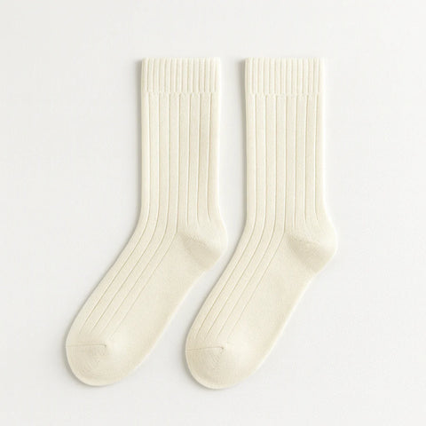 Essential Ribbed Crew Socks